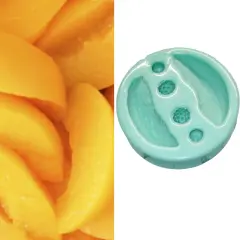 Realistic 2 peach slices +mini blueberry silicone mold + raspberry mold. Food shape Mold for candle Wax, Soap and Resin