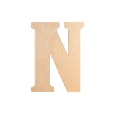 23 In. Letter N, Unfinished Vintage Wood Letter (N)