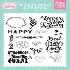 Never Stop Dreaming Stamp Set - All About A Girl - Echo Park