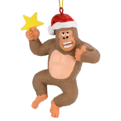 King Kong Climbing The Tree Large Christmas Ornament