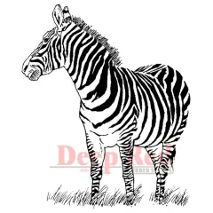 Deep Red Stamps Zebra Rubber Cling Stamp 2.75 x 3.1 inches
