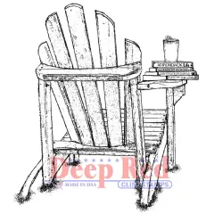 Deep Red Stamps Adirondack Life Rubber Cling Stamp 3 x 3.2 inches