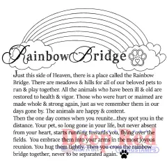 Deep Red Stamps Rainbow Bridge Rubber Cling Stamp 3.2 x 3 inches