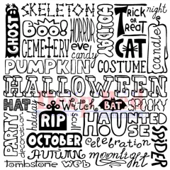 Deep Red Stamps Halloween Background Rubber Cling Stamp 3 x 3 inches