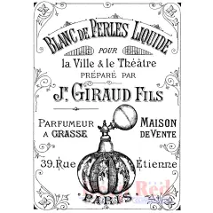 Deep Red Stamps Paris Perfume Rubber Cling Stamp 3 x 4 inches