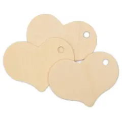 Wooden Heart Tags 2-5/16 Inch Blank, for Crafts, Valentines Dcor|Woodpeckers