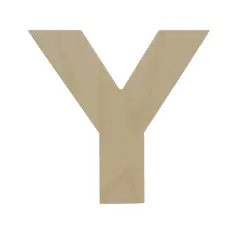 Wooden Letter Y 12 inch or 8 inch, Unfinished Large Wood Letters for Crafts | Woodpeckers