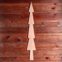 47 in. Skinny Christmas Tree Porch Sign, unfinished