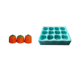 12pc Pumpkin Candy Shape Silicone Mold| Candy Shaped Silicone Mold| Soap| Candle | Mold for Wax| Mold for Resin