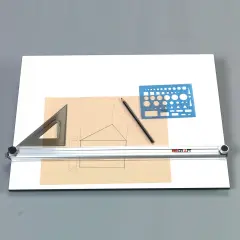 Pro-Draft Parallel Straightedge Board w/Easy-Fold Legs, White, 20" x 26"