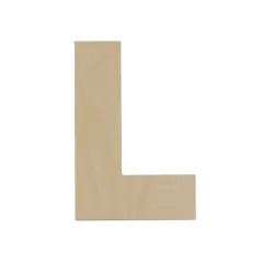 Wooden Letter L 12 inch or 8 inch, Unfinished Large Wood Letters for Crafts | Woodpeckers