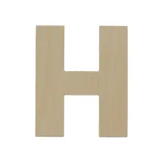 Wooden Letter H 12 inch or 8 inch, Unfinished Large Wood Letters for Crafts | Woodpeckers