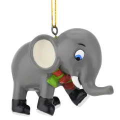 Tree Buddees Learning to Skate Cute Elephant Ice Skating Christmas Ornament