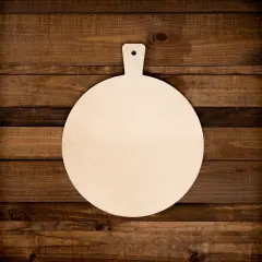 18 in. Unfinished Wooden Circle Cutting Board