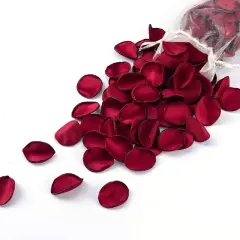 400PCS Silk Rose Petals Burgundy Red Wedding Supplies Flower Girl Basket Table Aisle Runner Party Dinner Bridal Shower Decoration Valentine's Day Decor