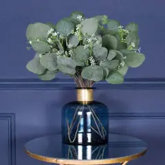 10pcs Artificial Seeded Eucalyptus Leaves Stems Bulk Wedding Decoration Table Centerpieces