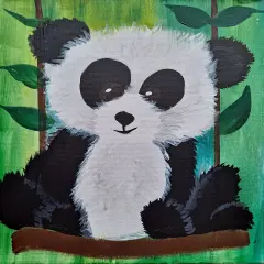 Paint By Colors - PJ Panda Acrylic Painting Kit, Art Gift Set, DIY Craft, Beginner Painting, Paint At Home