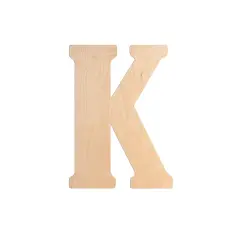 23 In. Letter K, Unfinished Vintage Wood Letter (K)