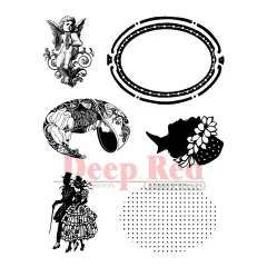 Deep Red Stamps Create A Cameo Rubber Cling Stamp Set 3 x 4 inches