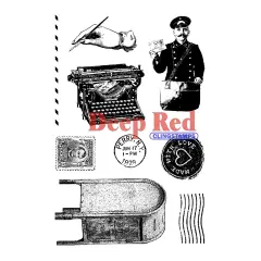Deep Red Stamps Vintage Postal Rubber Cling Stamp Set 4 x 6 inches