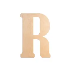 23 In. Letter R, Unfinished Vintage Wood Letter (R)
