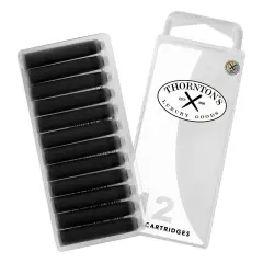 Thornton's Luxury Goods Short Standard International Fountain Pen Ink Cartridges, 12-Count Ultimate gray