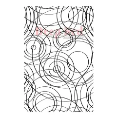 Deep Red Stamps Circles Rubber Cling Stamp 4 x 6 inches