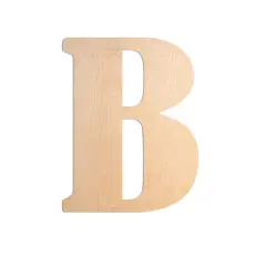 23 In. Letter B, Unfinished Vintage Wood Letter (B)