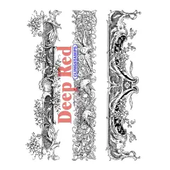 Deep Red Stamps Ornate Mantels Rubber Cling Stamp Set 4 x 6 inches