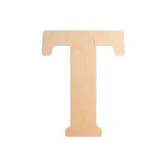 23 In. Letter T, Unfinished Vintage Wood Letter (T)