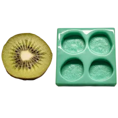 4pc kiwi slices Shape Silicone Mold| Dessert Shape Silicone Mold| Soap| Candle | Mold for Wax| Mold for Resin
