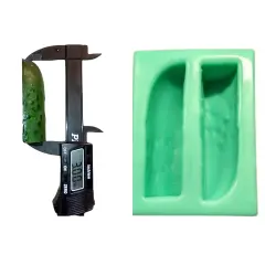2pc Cucumber Wedge Silicone Mold. Embeds for Wax | Soap | Polymer Clay | Resin