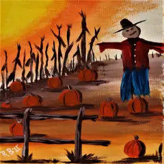 Paint Kit - Stanley's Pumpkin Patch Acrylic Painting Kit & Video Lesson, Fall Paint Party, DIY Craft Kit, Beginner Painting, At Home Paint Kit