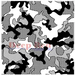 Deep Red Stamps Camouflage Background Rubber Cling Stamp 3 x 4 inches