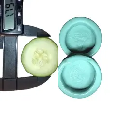 2pc Cucumber Slice Silicone Mold. Embeds for Wax | Soap | Polymer Clay | Resin| Not Food Grade