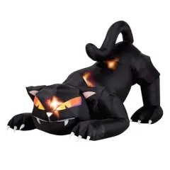 6' Gemmy Airblown Inflatable Animated Halloween Black Cat Turning Head Yard Decoration 23623
