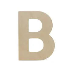 Wooden Letter B 12 inch or 8 inch, Unfinished Large Wood Letters for Crafts | Woodpeckers