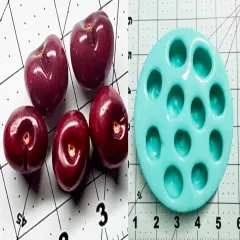 11pc Cherry Silicone Mold | Realistic Food Shape Mold For Soap Embeds | Candle Embeds | Wax Melts Silicone Mold