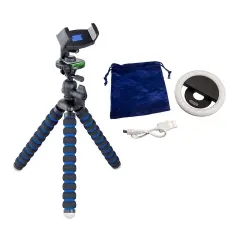 Arkon Mounts MG5LED Phone Tripod Mount and LED Ring Light Bundle