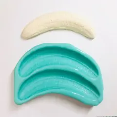 2pc Realistic Banana Split - Banana Halves Silicone Mold | Candle | Soap| Embeds | Wax | Resin