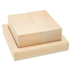 DIY Wood Block Puzzle, 1-3/4 inch Wood Cubes in Wood Tray, 4 or 9 Pieces | Woodpeckers