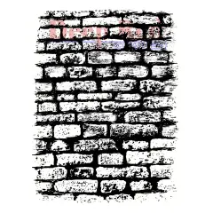 Deep Red Stamps Stone Wall Rubber Cling Stamp 3.1 x 4.1 inches