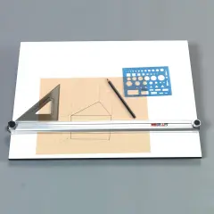 Pro-Draft Parallel Straightedge Board w/Easy-Fold Legs, White, 31" x 42"