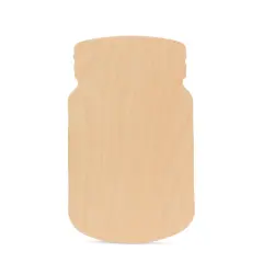 Wooden Mason Jar Cutout, Multiple Sizes Available, Unfinished Craft & DIY Rustic Decor | Woodpeckers