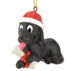 Puppy's First Christmas Christmas Ornament - Black Lab