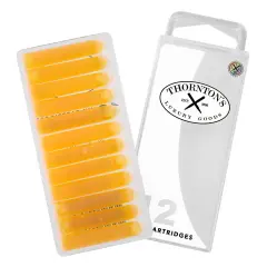 Thornton's Luxury Goods Short Standard International Fountain Pen Ink Cartridges, 12-Count Illuminating yellow