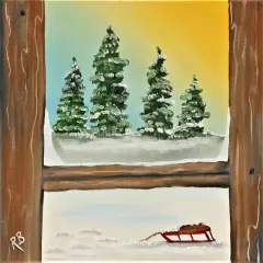 Christmas Paint Kit - Winter Fun Acrylic Painting Kit & Video Lesson, Art Gift Set, DIY Christmas Craft, Beginner Painting, Paint At Home, Paint Party