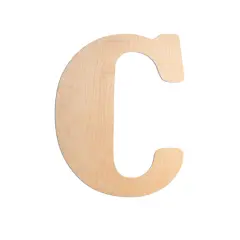 23 In. Letter C, Unfinished Vintage Wood Letter (C)