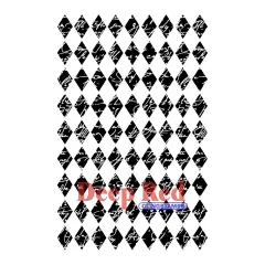 Deep Red Stamps Harlequin Script Rubber Cling Stamp 4 x 6 inches