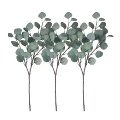 3pcs Eucalyptus Leaves Stems Artificial Greenery Faux Eucalyptus Plant